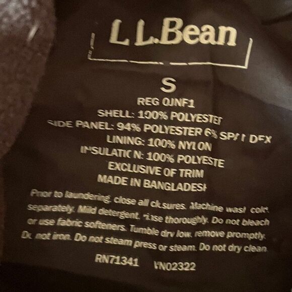 L.L. Bean Black Quilted Winter Jacket Coat Women's Size Small - Picture 4 of 8